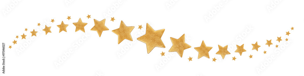 Gold stars in wave pattern - swirl pattern Gold stars in wave pattern - swirl pattern