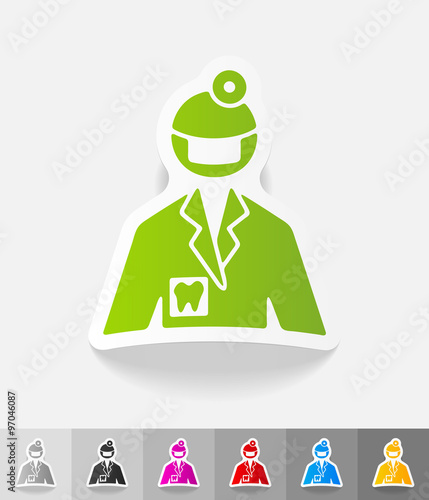 realistic design element. stomatologist