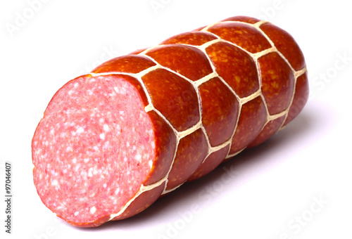 Foto solated sausage, snag