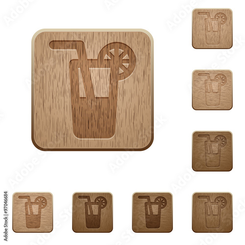 Long drink wooden buttons