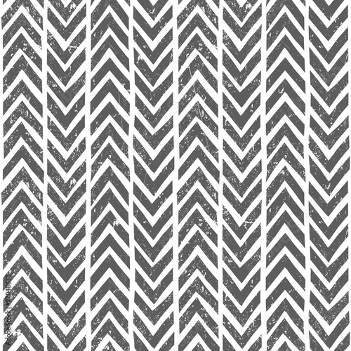 Vector hand drawn tribal pattern. Seamless geometric background with grunge texture.