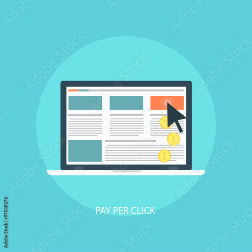 Pay per click vector illustration