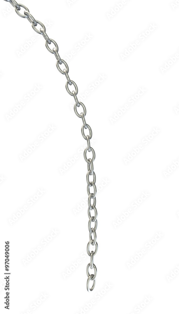Silver ship's chain on an isolated background Silver ship's chain on an isolated background
