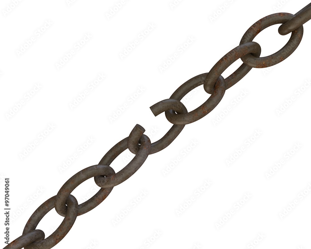Fototapeta premium Ring chain exploded due to the high voltage