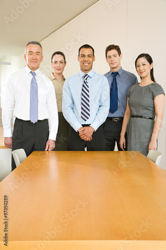 Five business colleagues