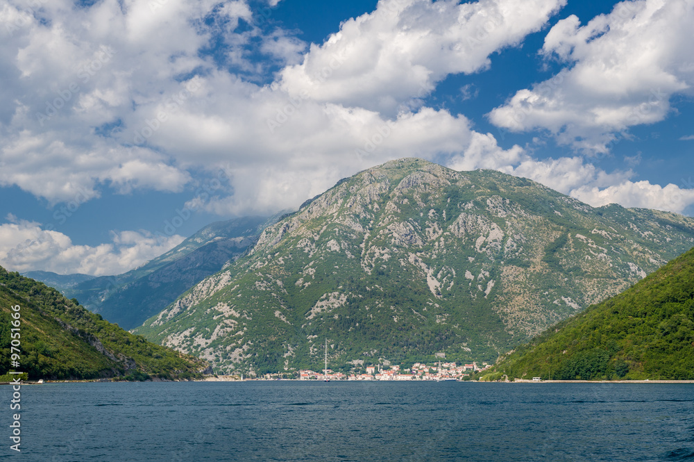 Adriatic sea mountain coast landscape