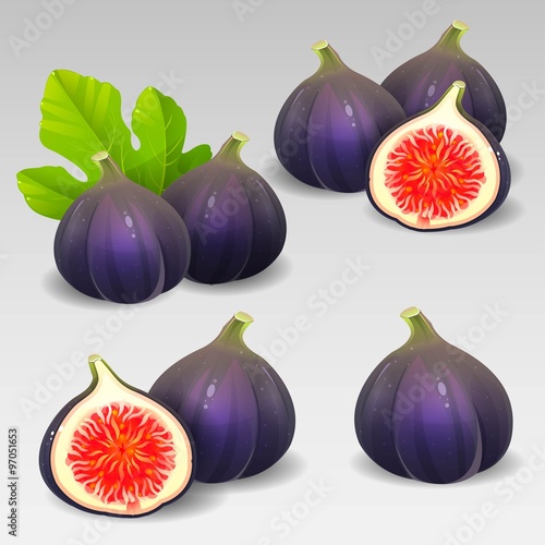 Black figs set
