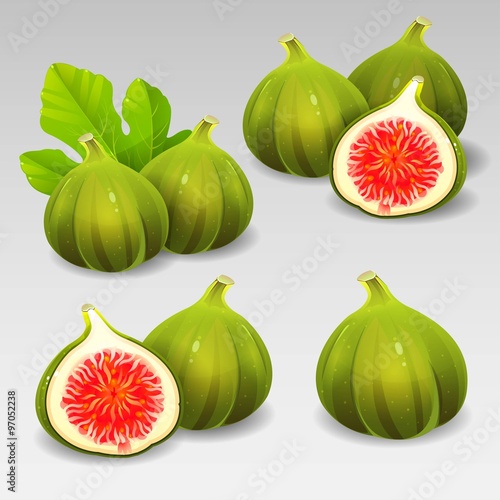 Green figs set