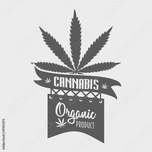 medical marijuana logo concept. Vector Cannabis badge, label or logo template