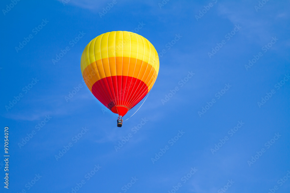 colorful hot air balloon on blue sky colorful hot air balloon on blue sky