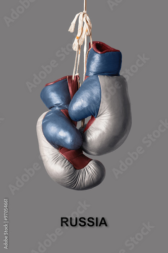 Boxing Gloves in the Color of Russia