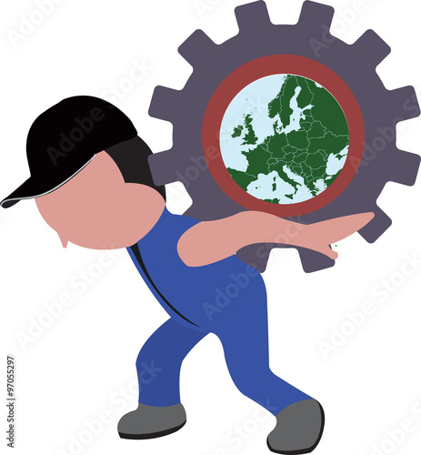 operaio a lavoro