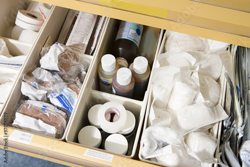 Photo Drawer of medical supplies
