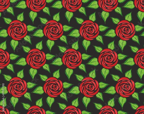 Seamless background with roses.