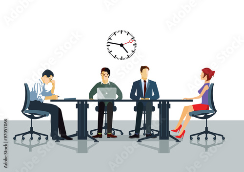 Besprechung und Kommunikation im Büro