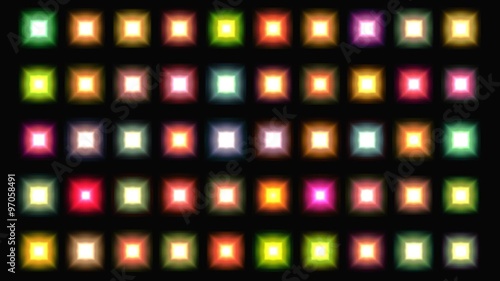 Множество мерцающих огней, зацикленная анимация с альфа каналом