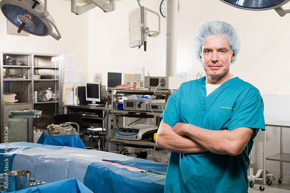 Surgeon in operating theatre Surgeon in operating theatre