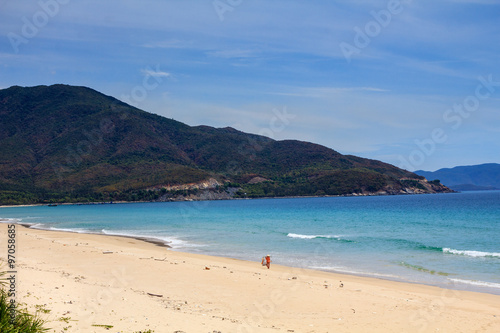 Bai Dai beach (also known as Long Beach), Khanh Hoa, Vietnam. Bai Dai Beach is located 30-40 minutes south and is without a doubt the best, most chilled out beach in Nha Trang.