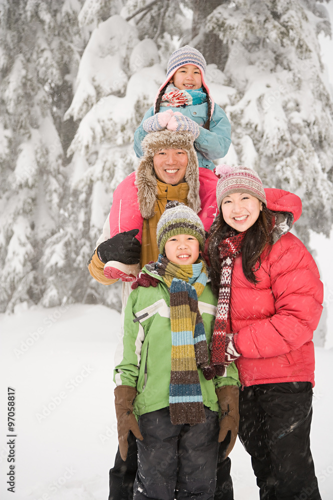 Family in the snow Family in the snow