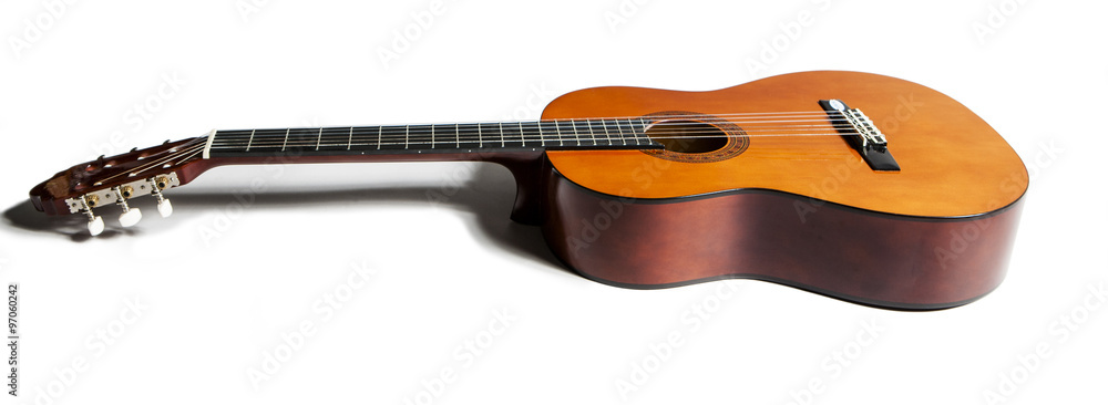 Naklejka premium string guitar on a white background