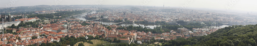Prague panorama in summer