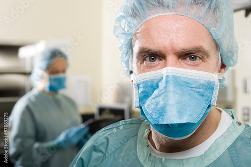 Surgeons in operating theatre photo