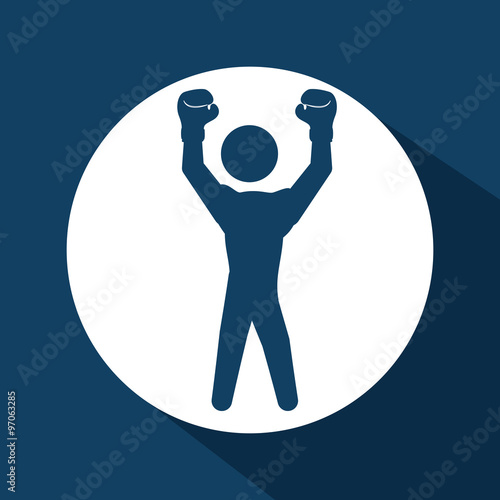 Boxing sport design 