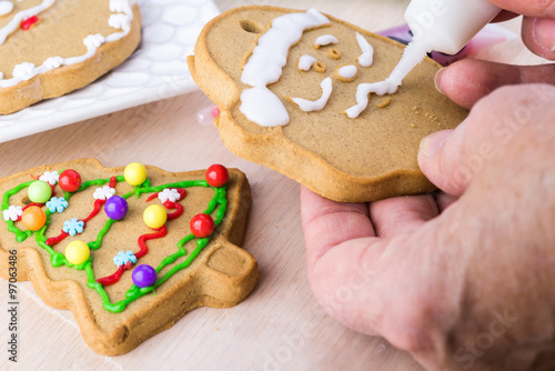 Gingerbread ornament cookies.