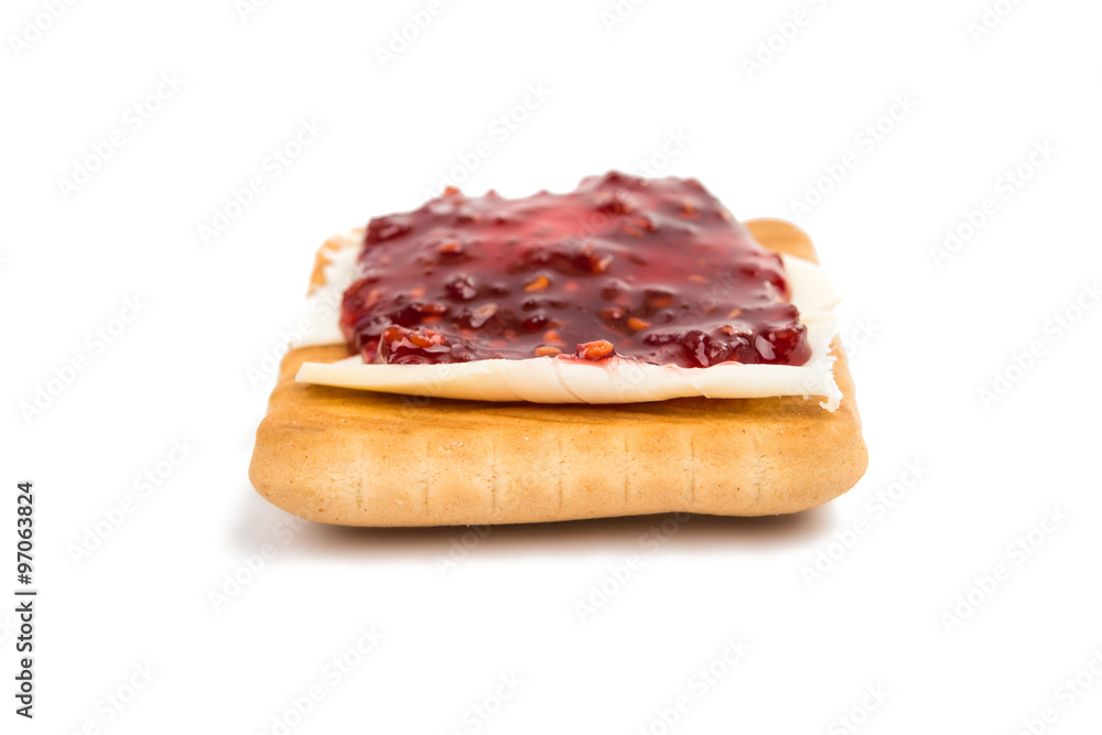 Biscuits with butter and jam Biscuits with butter and jam