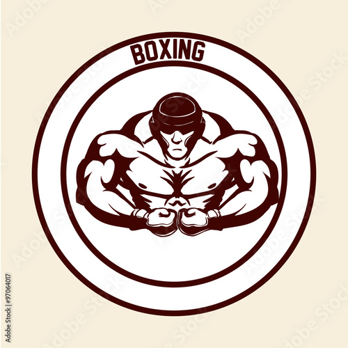 Boxing sport design 