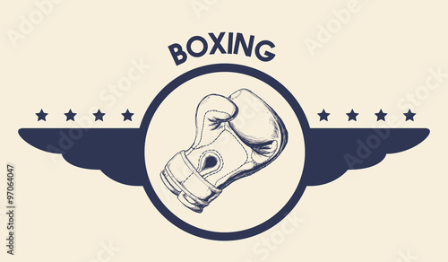 Boxing sport design 