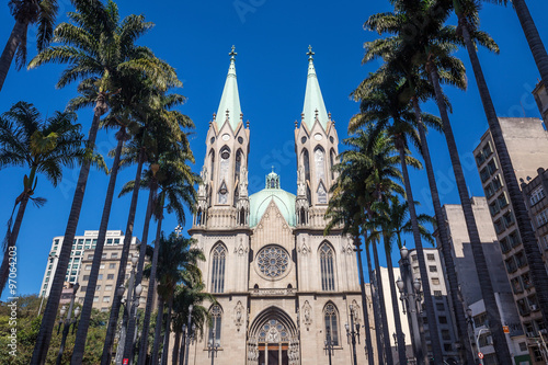 Se Cathedral in downtown Sao Paulo