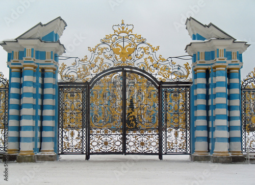 Grilles du palais de Catherine à Tsarskoïe Selo, Russie