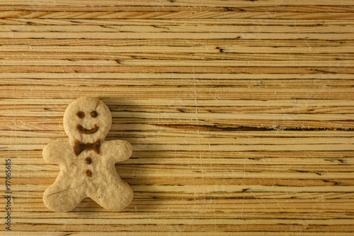 christmas cookie on wooden background