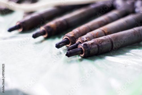 Foto dirty fuel injector engine
