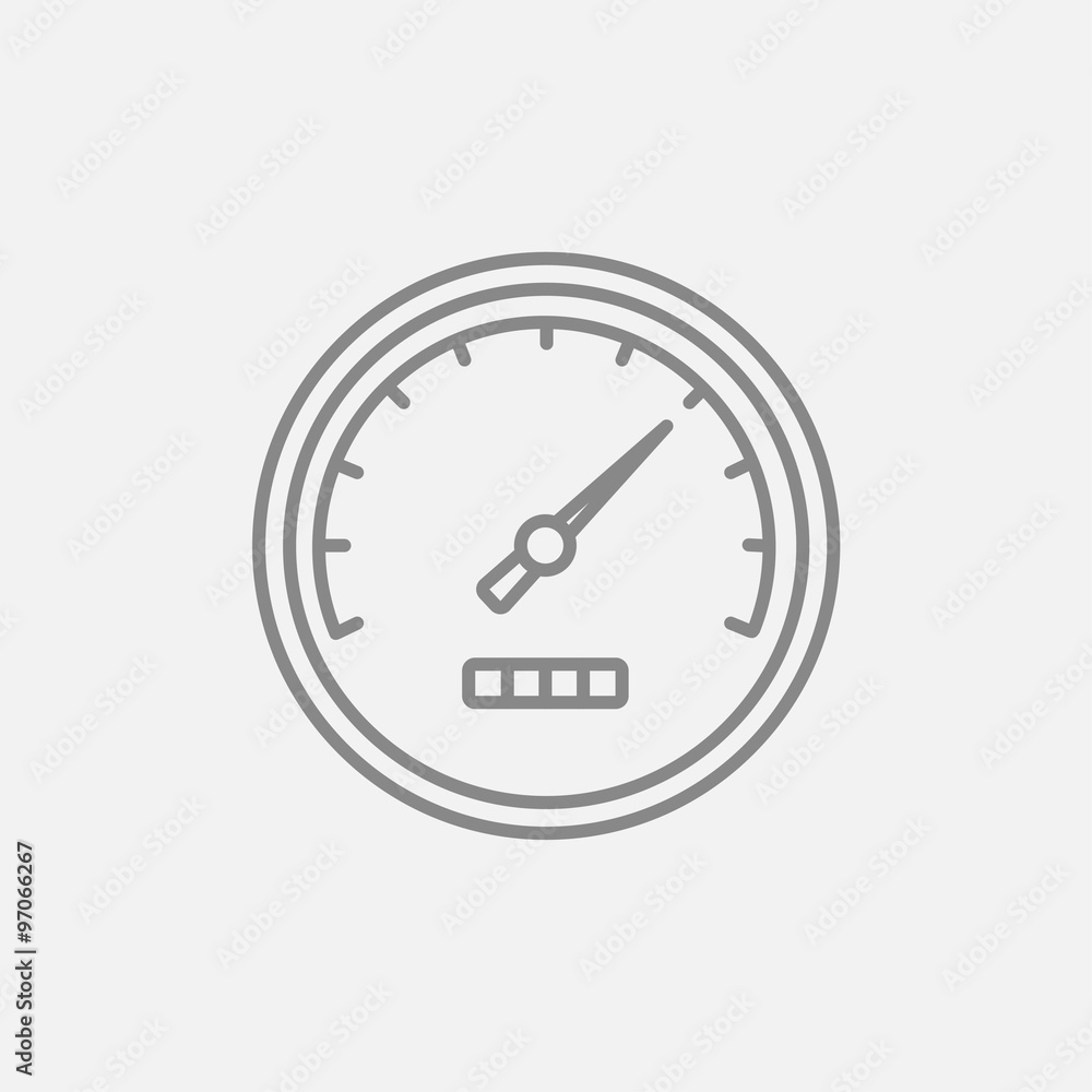 Speedometer line icon. Speedometer line icon.
