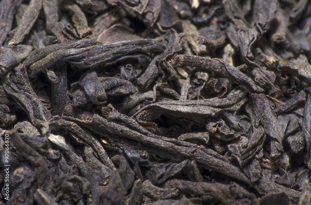 Macro Black tea leaf Macro Black tea leaf