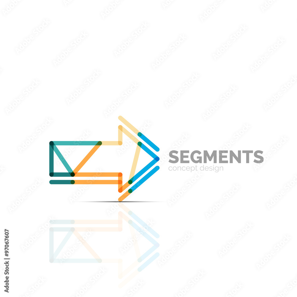 Arrow icon vector logo. Company branding element Arrow icon vector logo. Company branding element