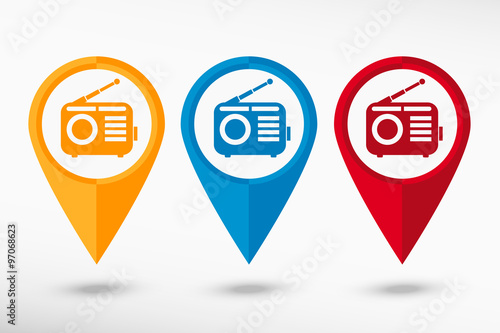 Retro radio map pointer
