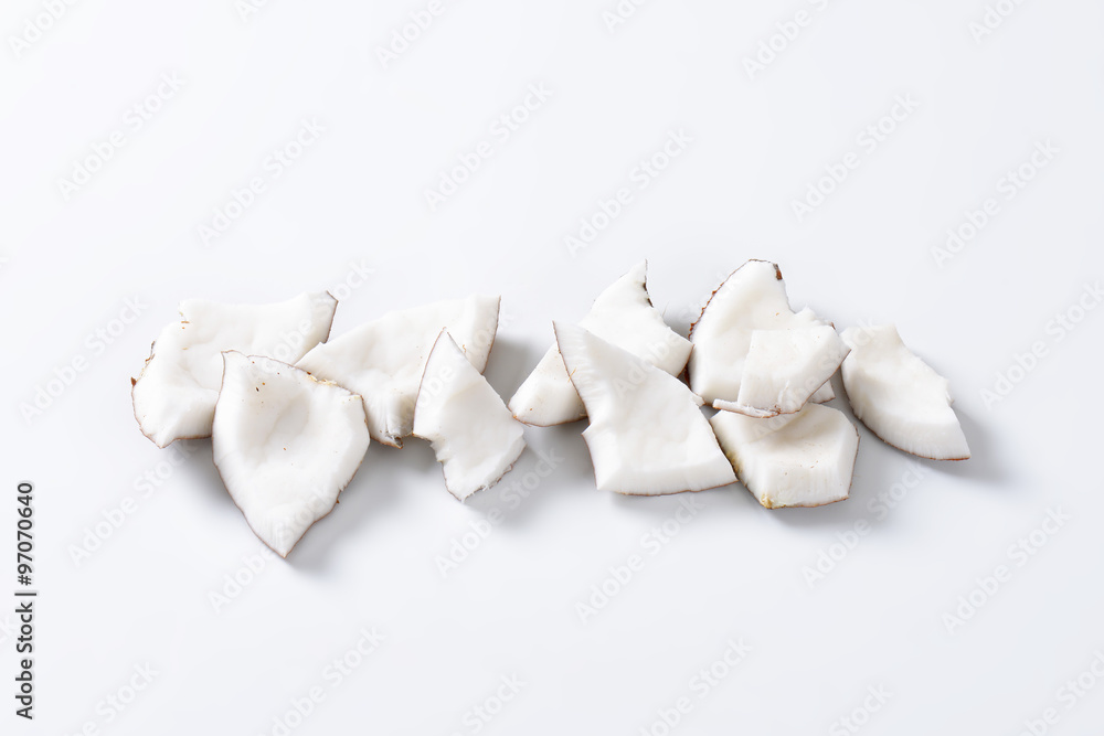 Obraz premium Coconut meat pieces