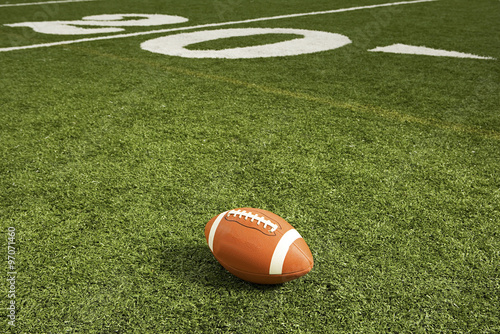 American football on the field