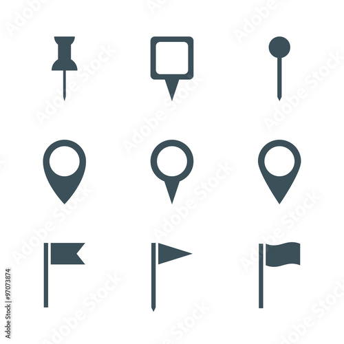 map pin icon set