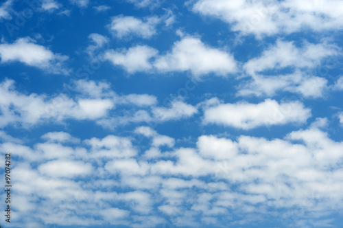 white clouds on blue sky