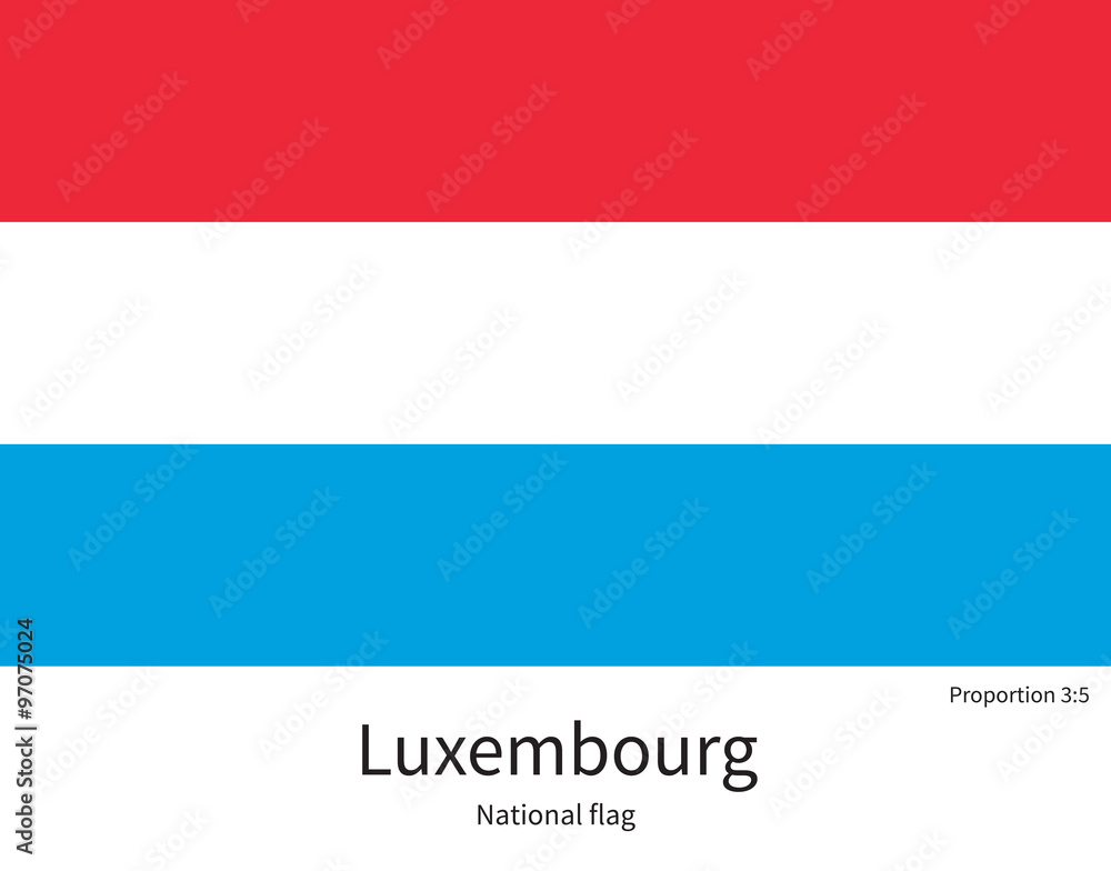 National flag of Luxembourg with correct proportions, element, colors National flag of Luxembourg with correct proportions, element, colors