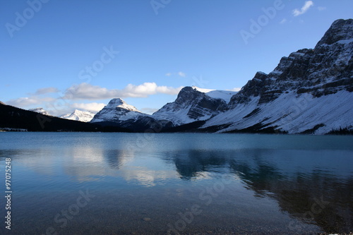 Lake and mountains panorama