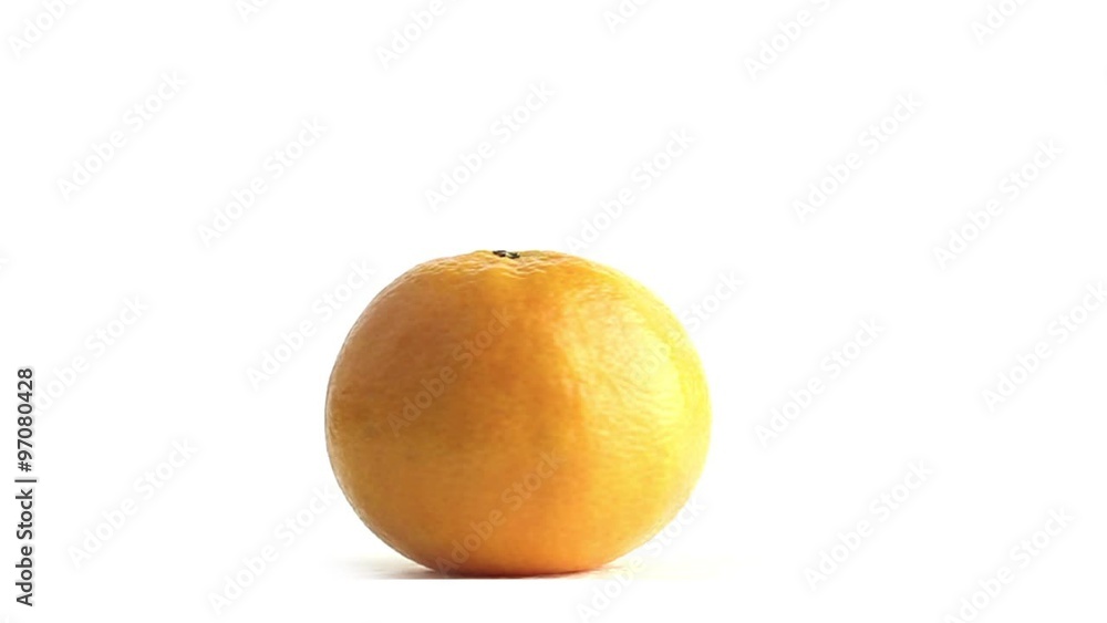 Orange, Tangerine rotates on a white background Orange, Tangerine rotates on a white background