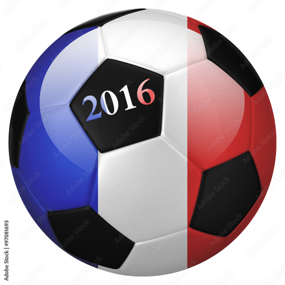 Euro 2016 France ballon drapeau année Stock Illustration | Adobe Stock