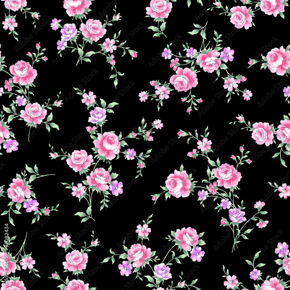 シームレスな薔薇柄 シームレスな薔薇柄