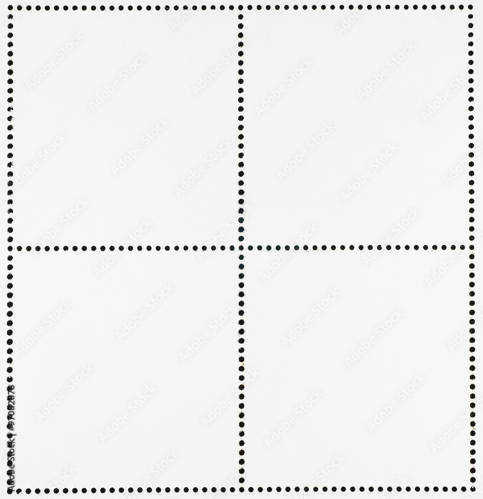 Blank Postage Stamps Block of Four