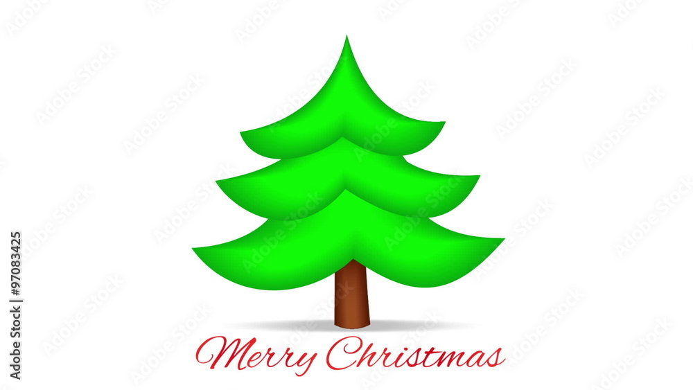 Christmas Tree on White. Motion Xmas Background. Christmas Tree on White. Motion Xmas Background.